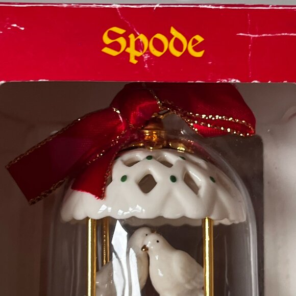 Spode Our First Christmas 2003 Ornament Doves Love Birds in Box Holiday Vintage - Picture 6 of 10